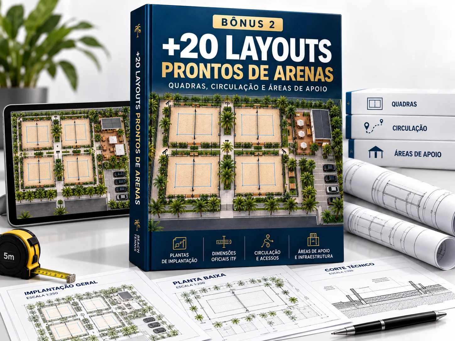 Bônus 2: mais de 20 layouts prontos de arenas