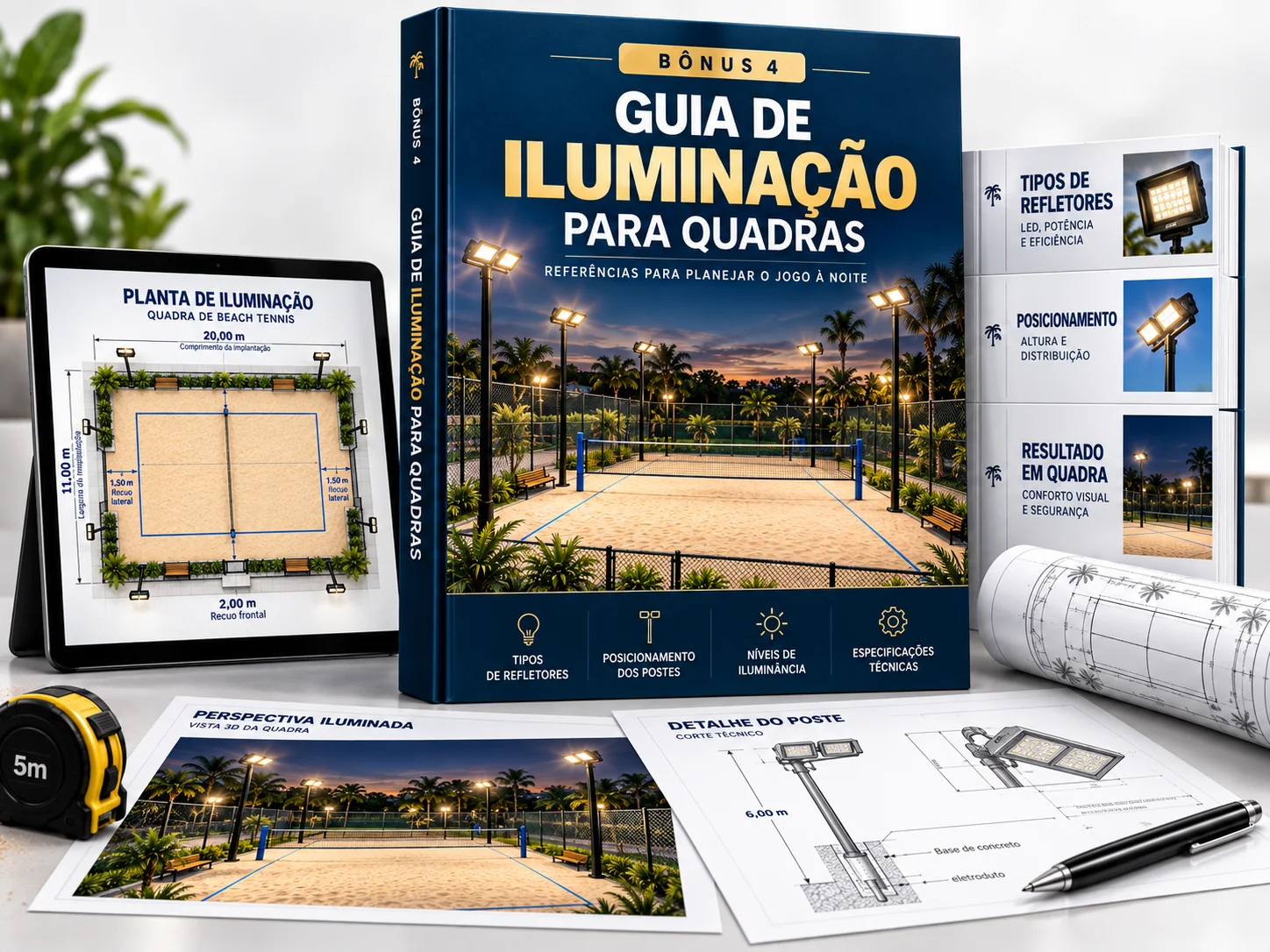 Bônus 4: guia de iluminação para quadras